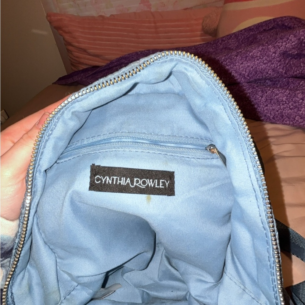 Quilted Blue Backpack - Picture 4 of 4